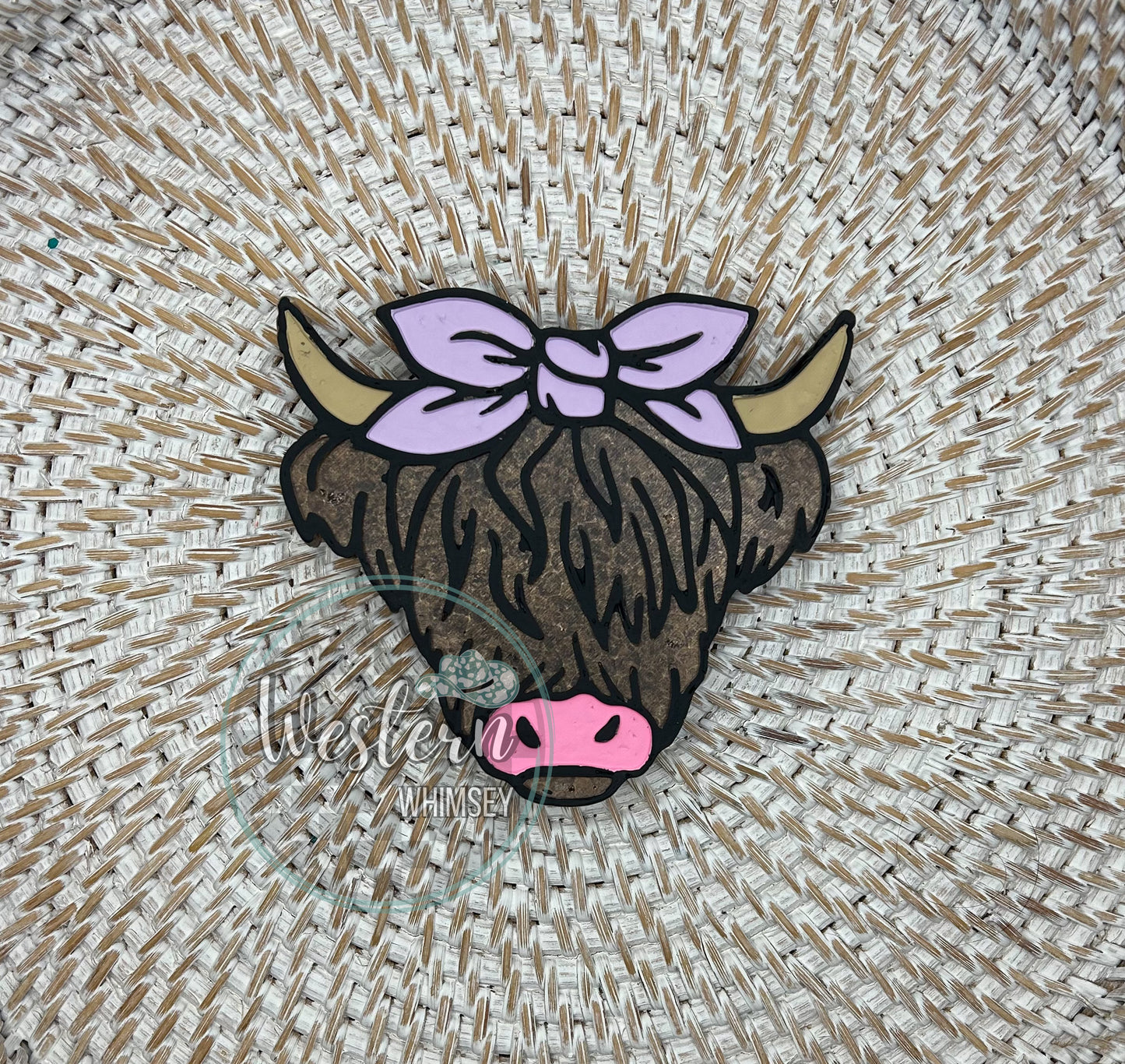 Highland Cow w/ Bow Freshie