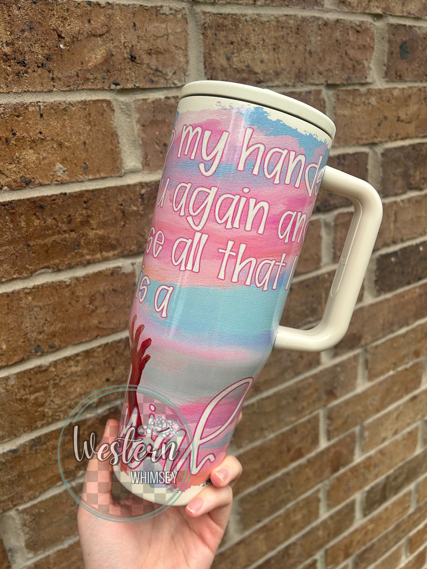 So I Throw Up My Hands Tumbler * 2 lids