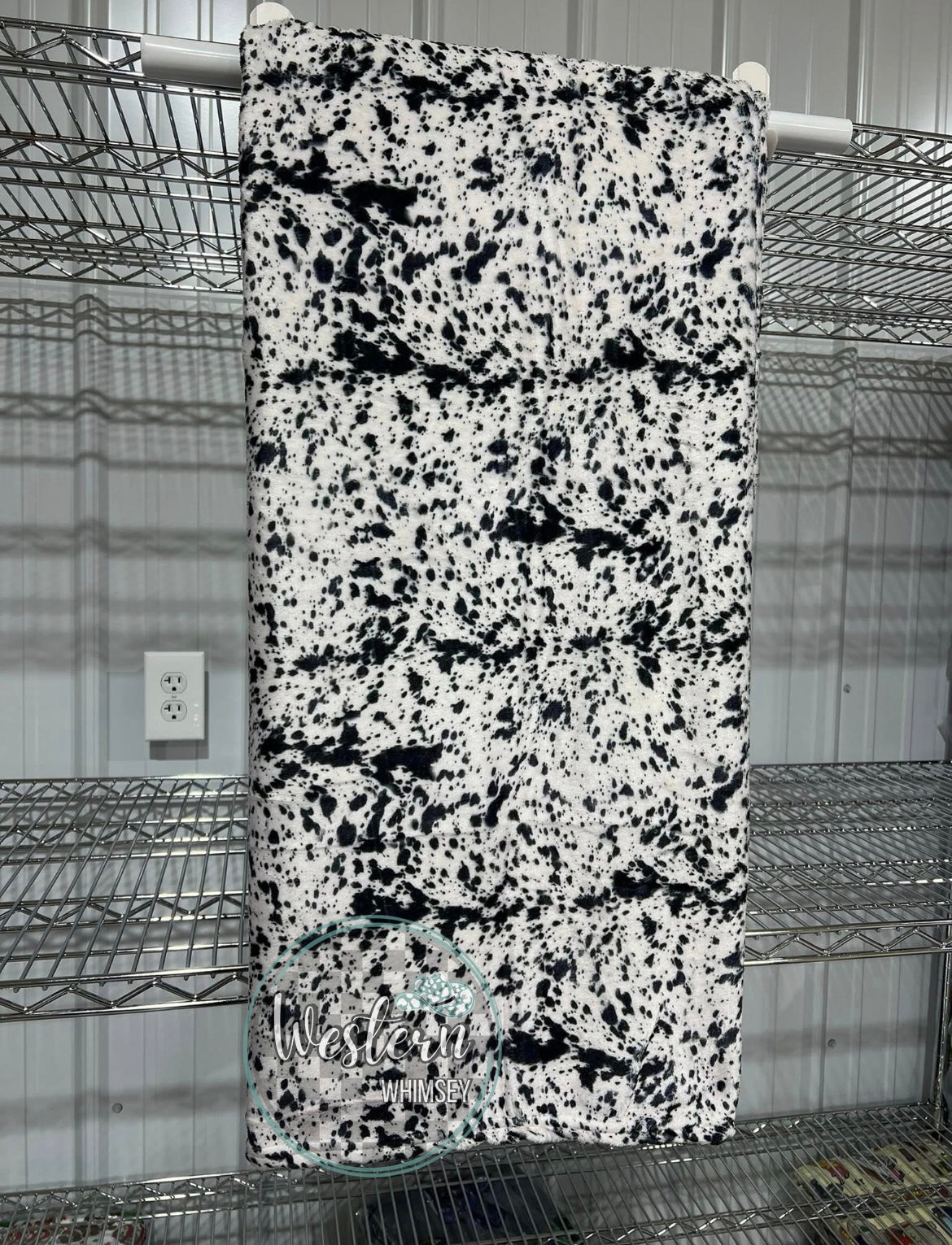 Black Cowhide Blanket