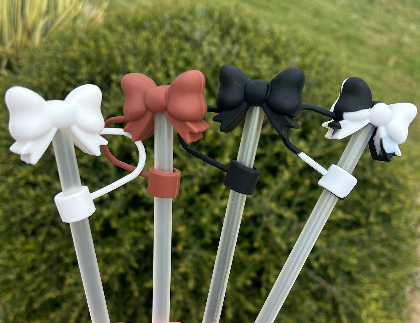 Neutral Small Bow Straw Toppers