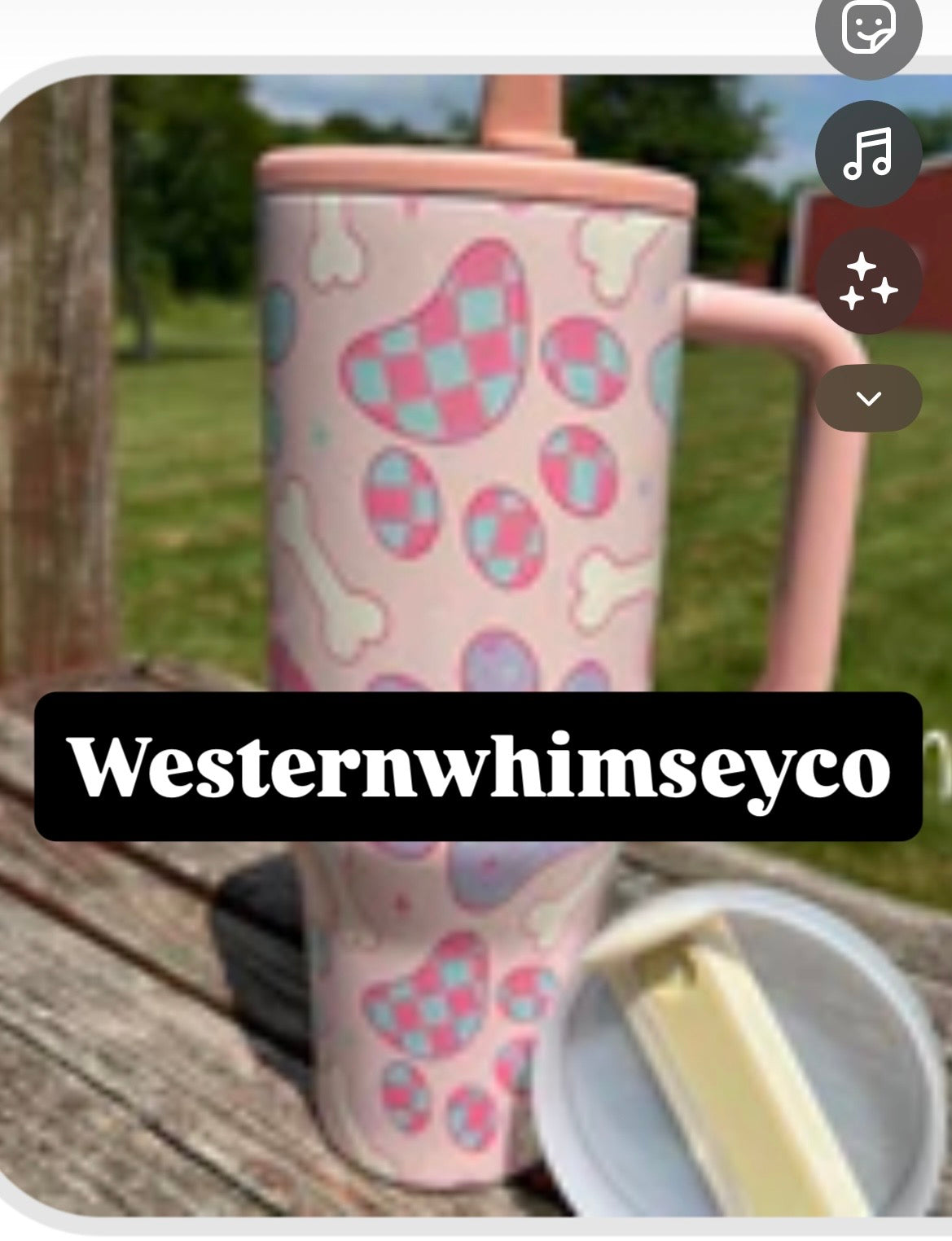 Checkered Paws Tumbler