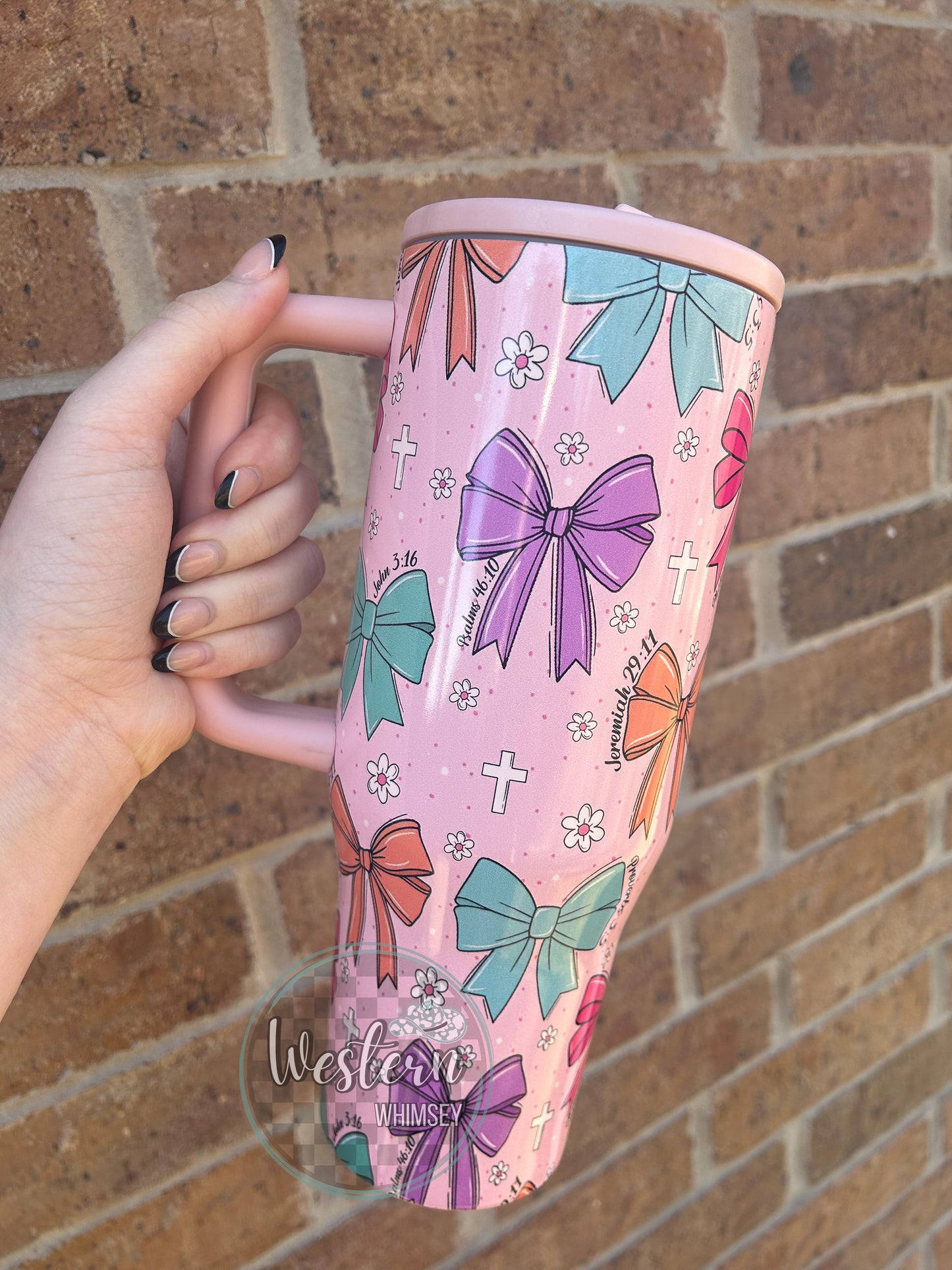 Bible Verse Bows Tumbler
