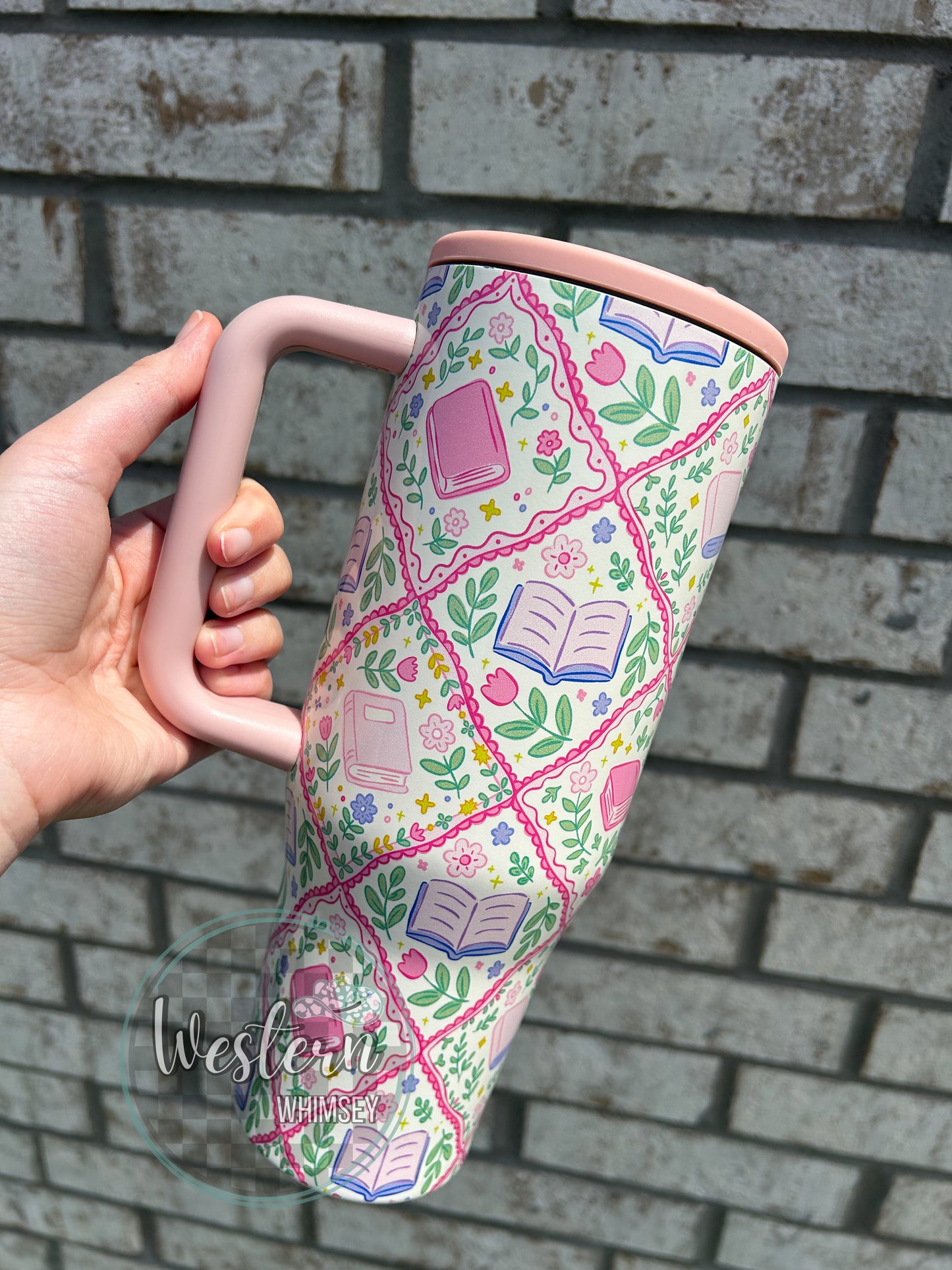 Floral Books Tumbler