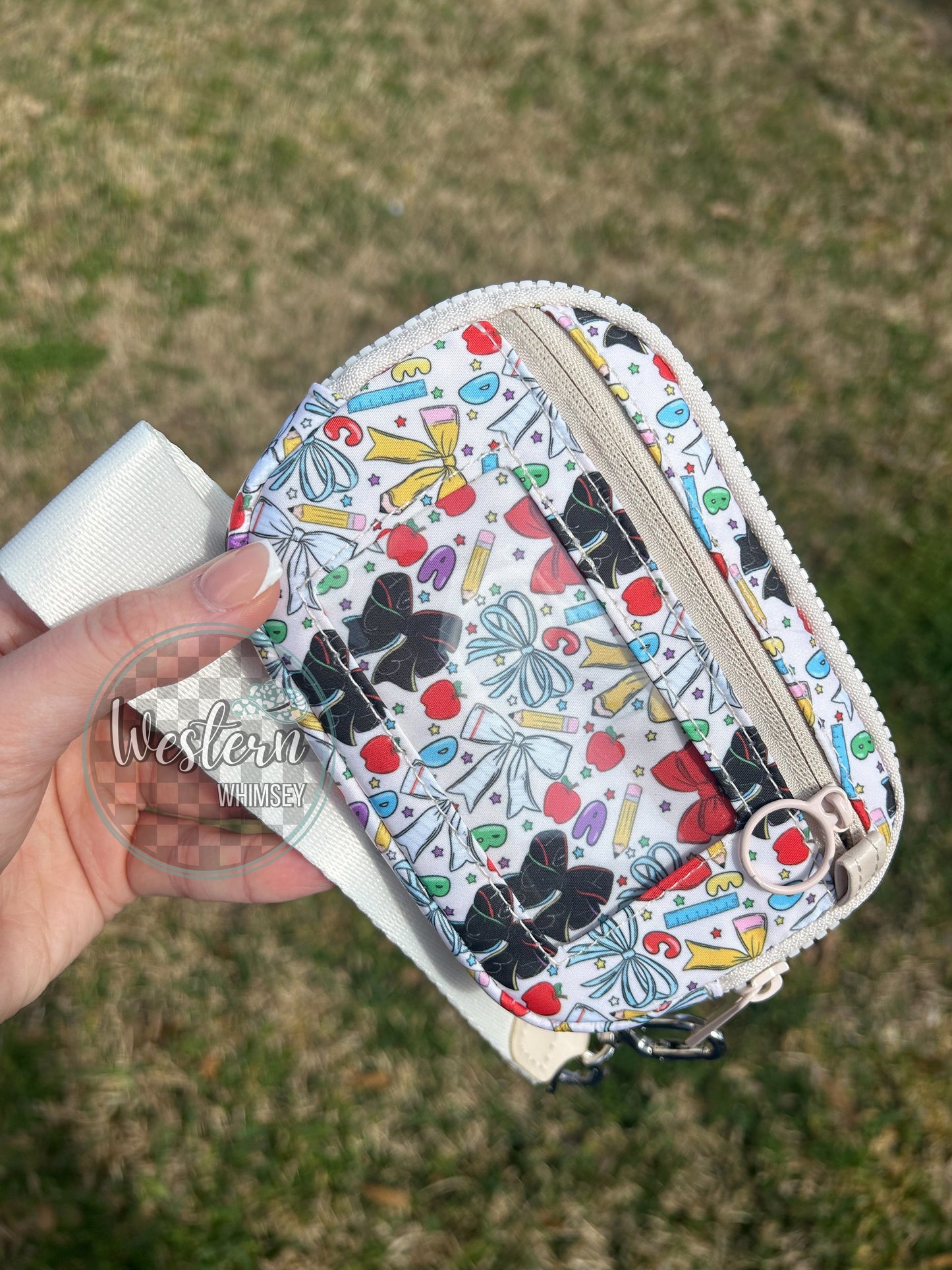 Teacher Bow Wristlet Wallet