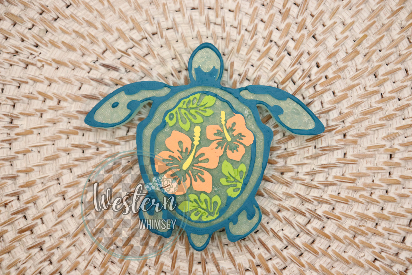 Turtle with Flowers Freshie