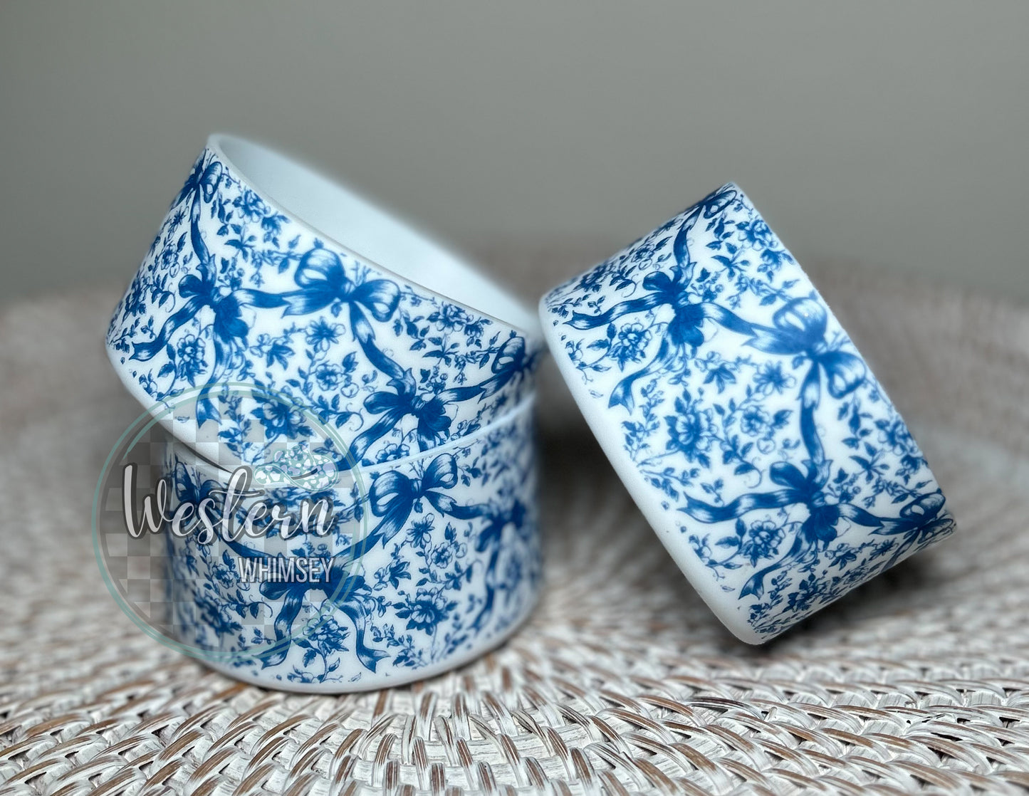 Blue Ribbon Bow Tumbler Boot