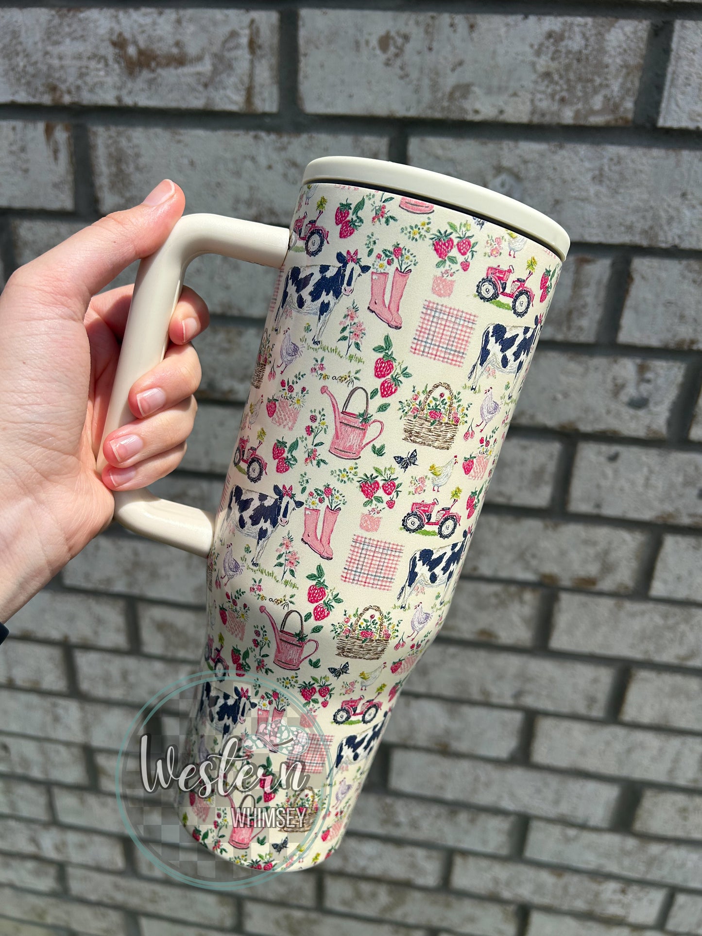 Spring Farm Scene Tumbler