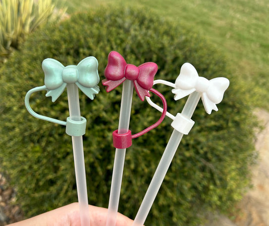 Opal Small Bow Straw Toppers