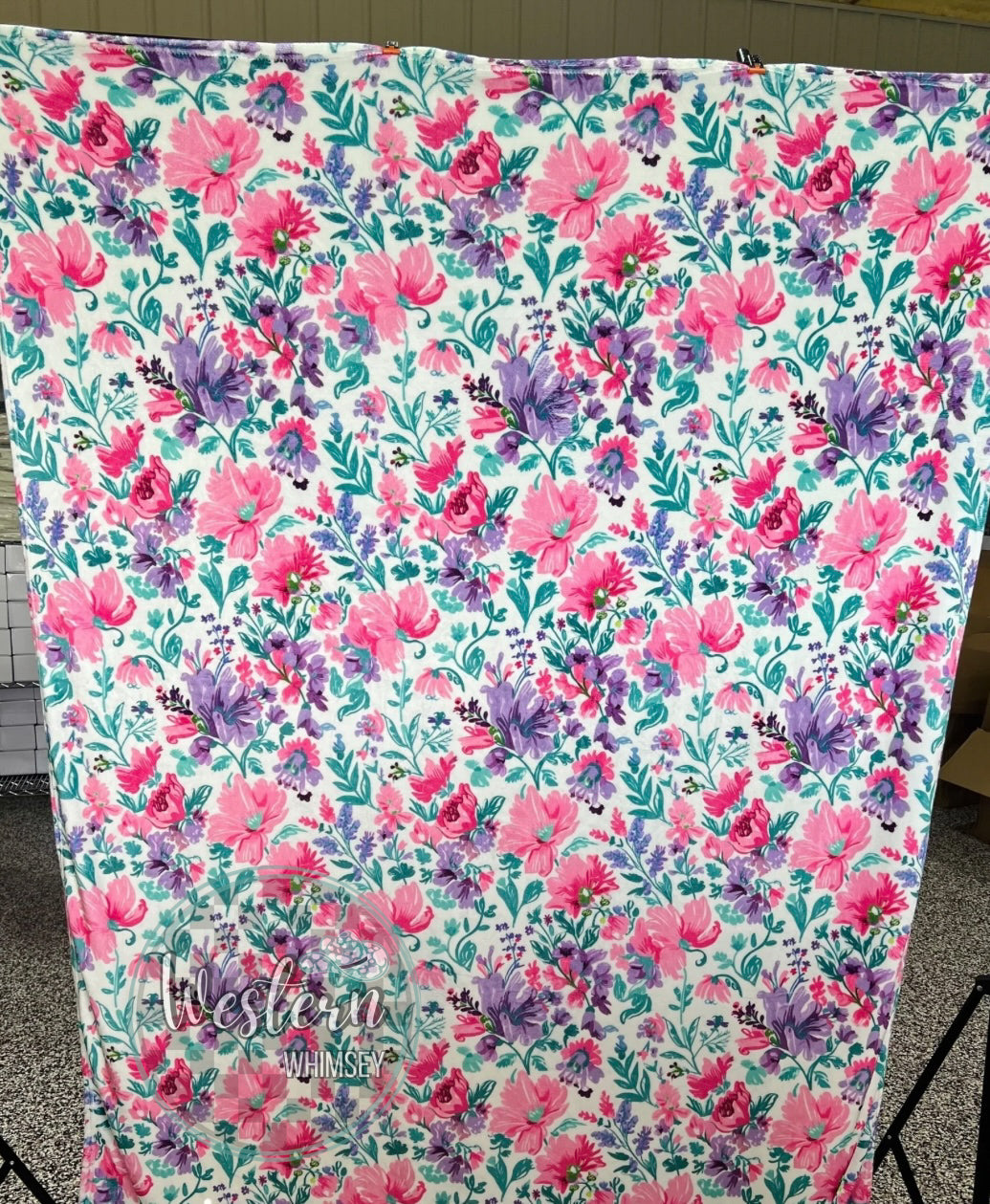 Purple Floral Blanket