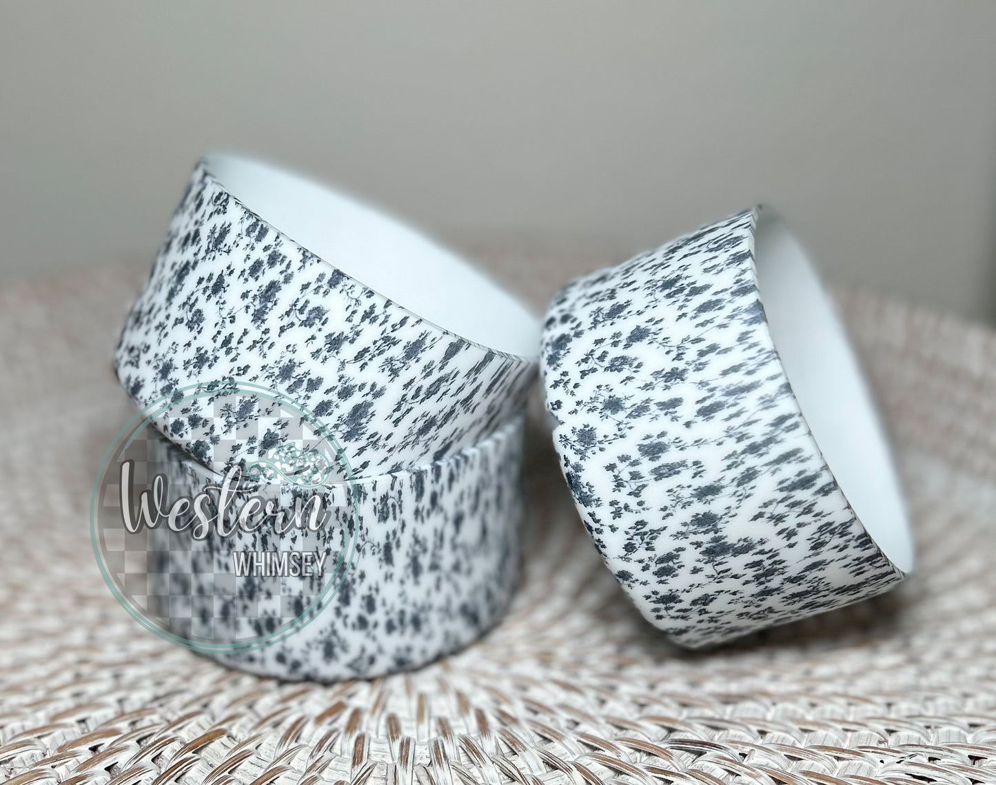 Black Floral Tumbler Boot