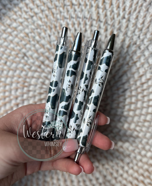 Cow Print Bow Printed Pen
