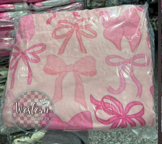 Pink Bows Blanket
