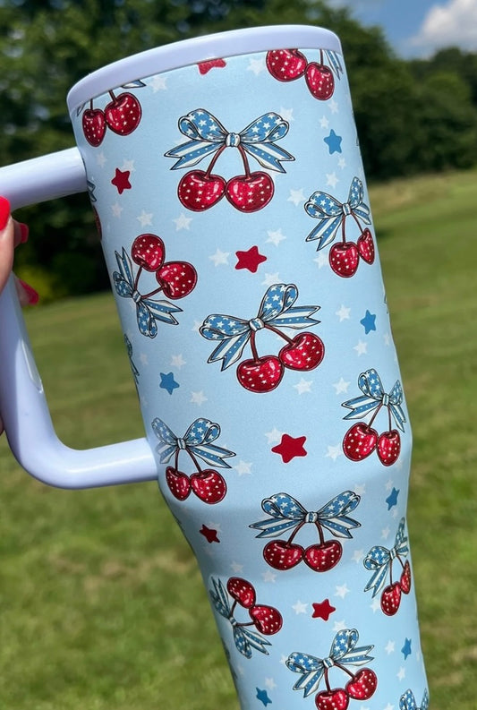 Cherry Bow Tumbler