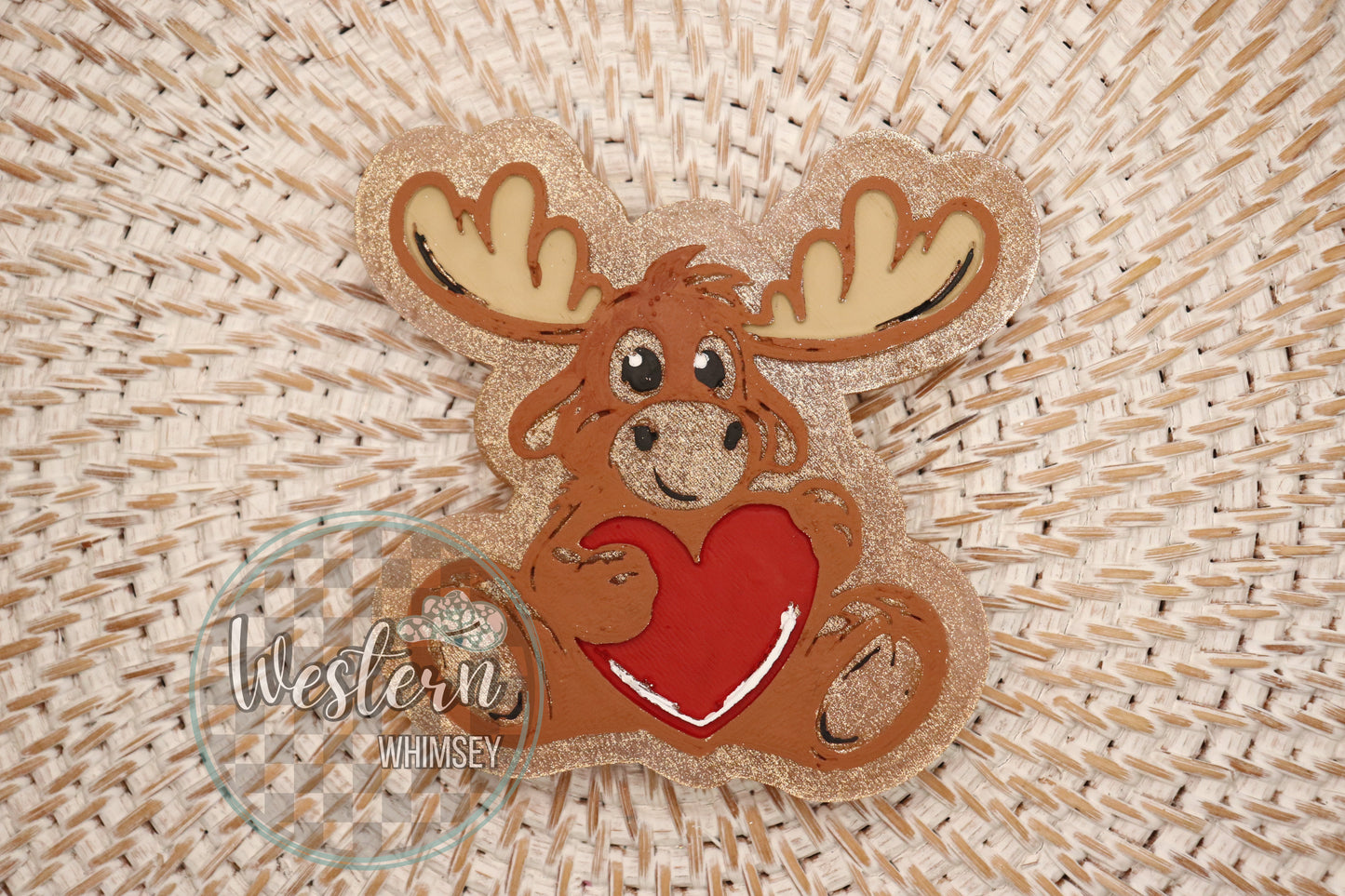 Moose With Heart Freshie
