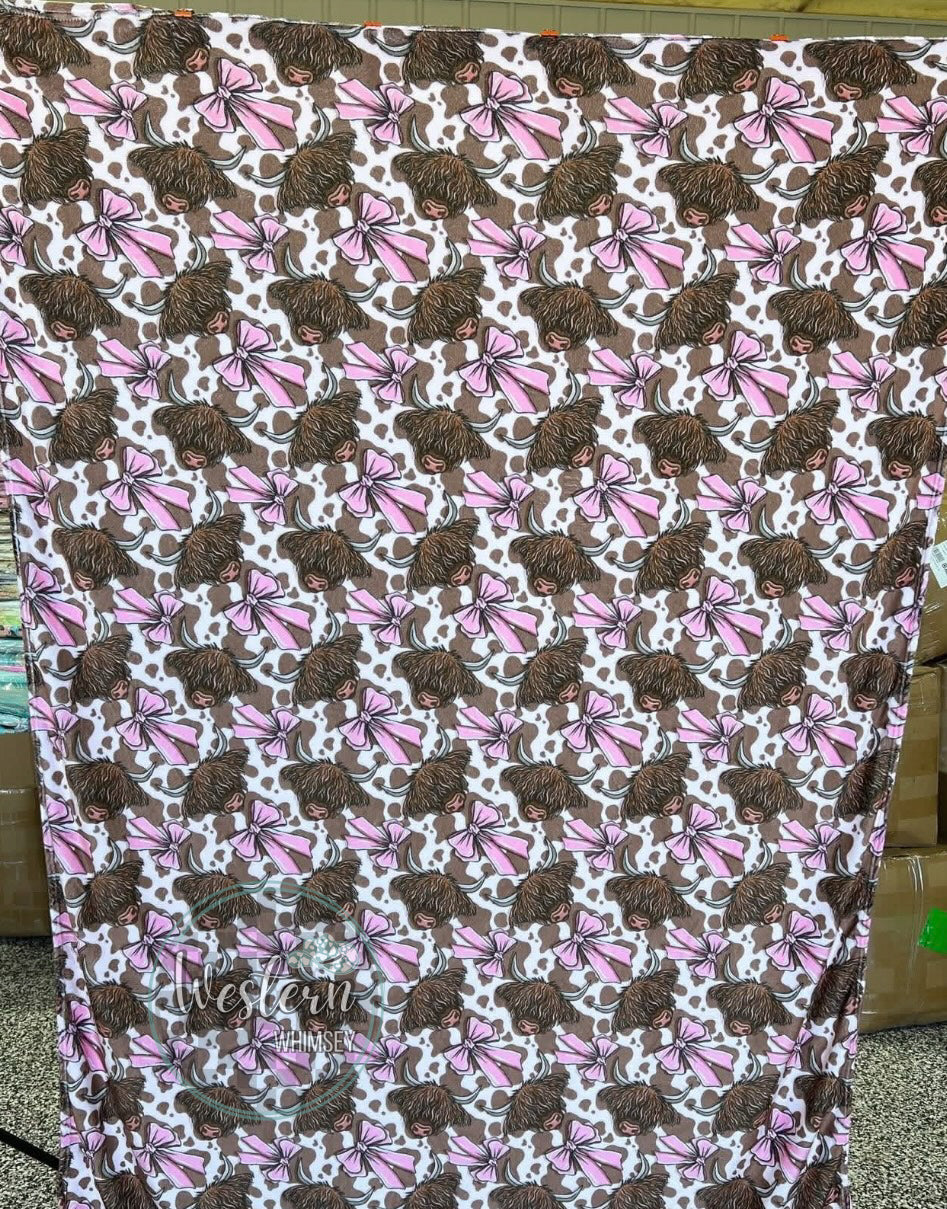 Cows & Bows Blanket