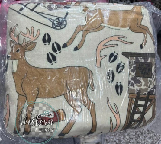 Hunting Deer Blanket