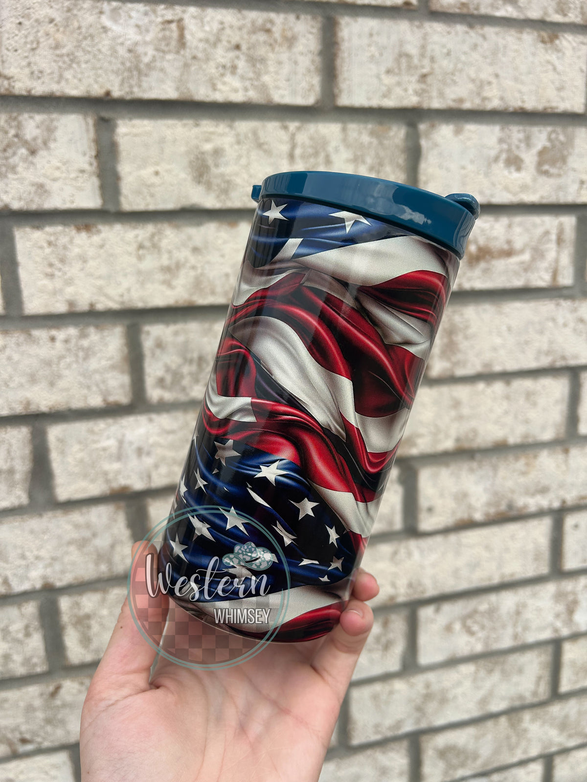 American Flag Stainless Steel Insulated Drink Koozie