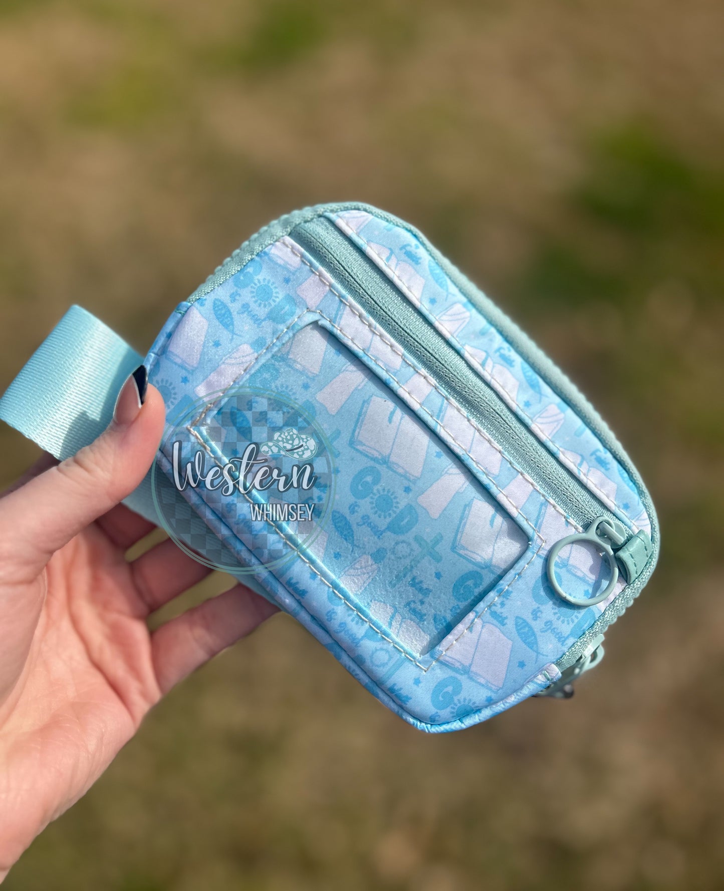 Blue God is Good Wristlet Wallet