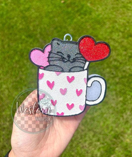 Cat in Heart Mug Freshie