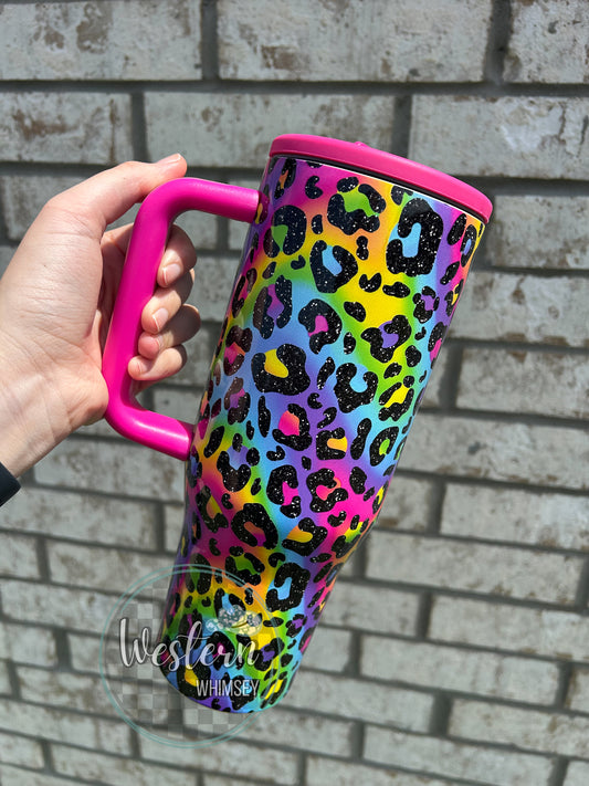 Rainbow Leopard Tumbler