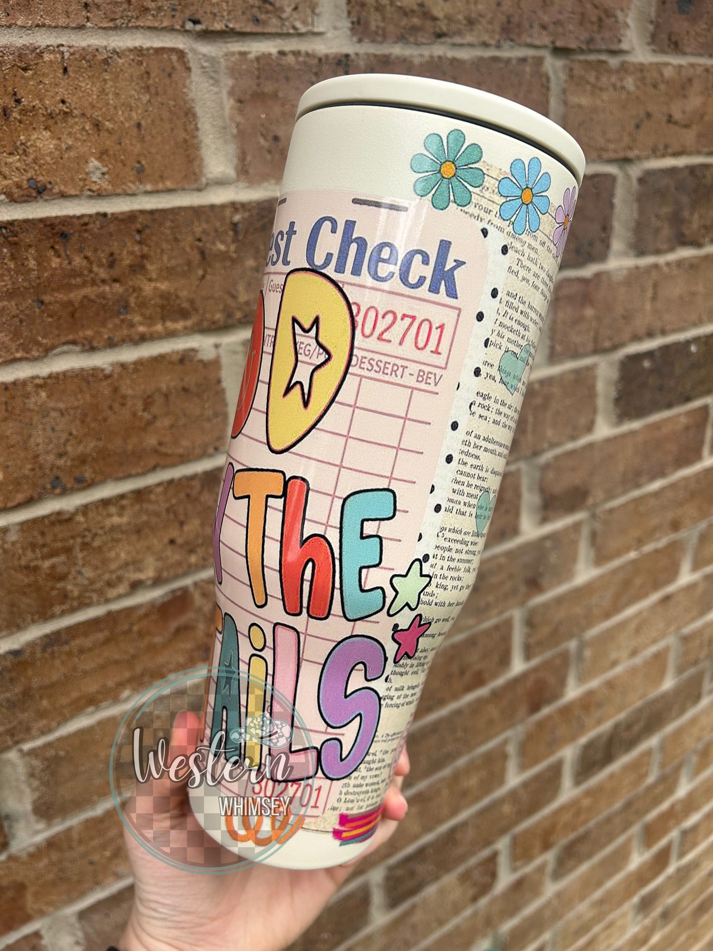 God is in The Details Tumbler * 2 lids