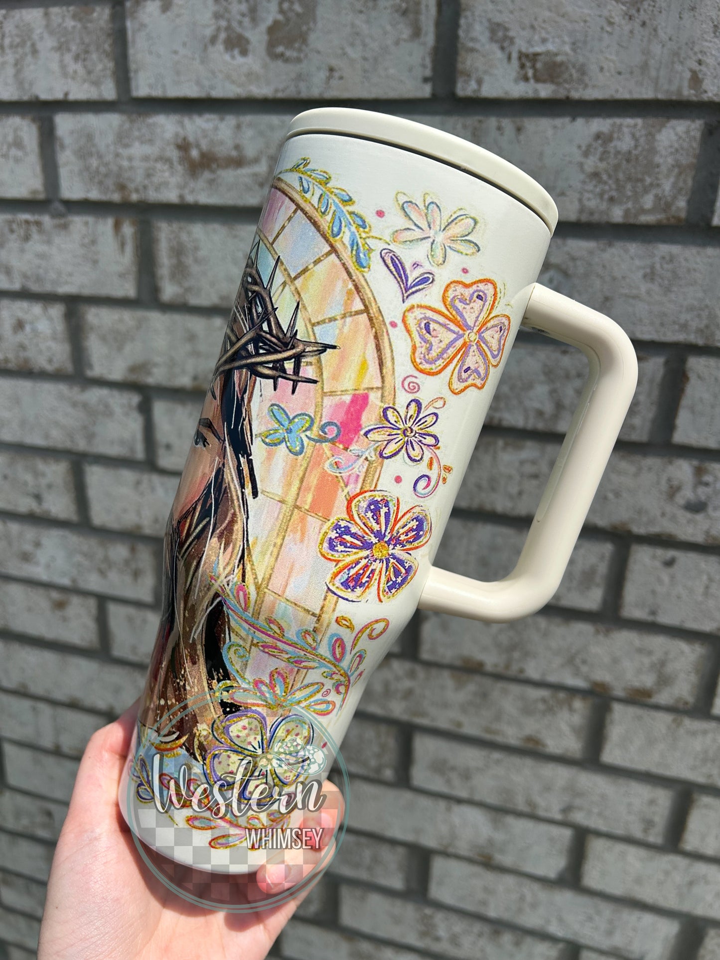 Stain Glass Jesus Tumbler