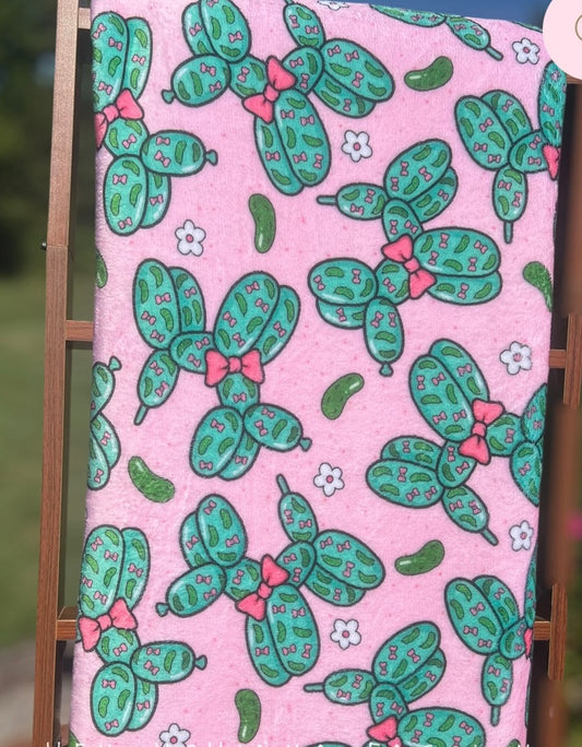 Pickle Balloon Dog Blanket