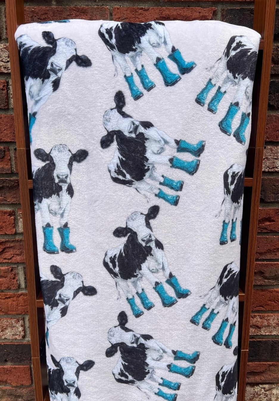 Cow in Rain boots Blanket