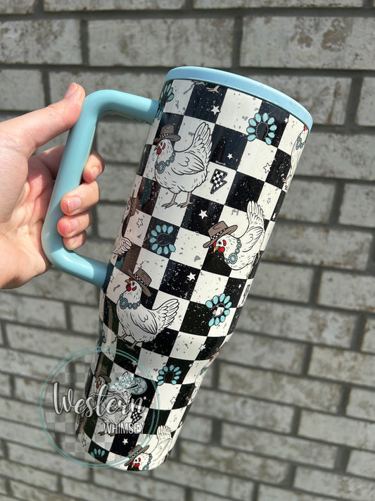 Checkered Chicken Tumbler