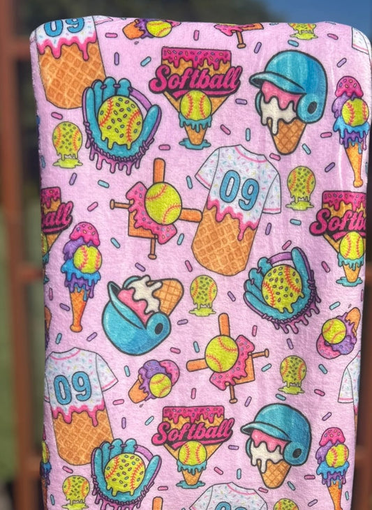 Softball Scream Blanket
