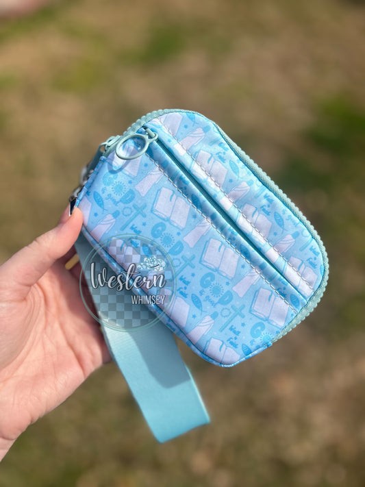 Blue God is Good Wristlet Wallet