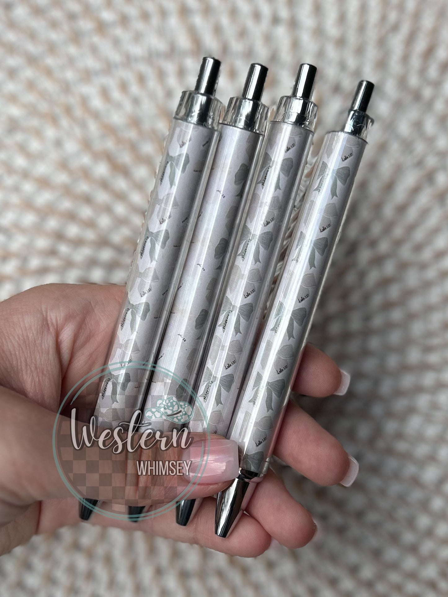 Bible Verse Bows Printed Pen