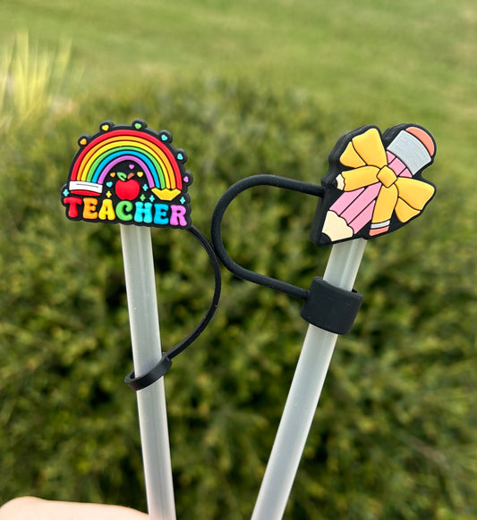Teacher Straw Toppers