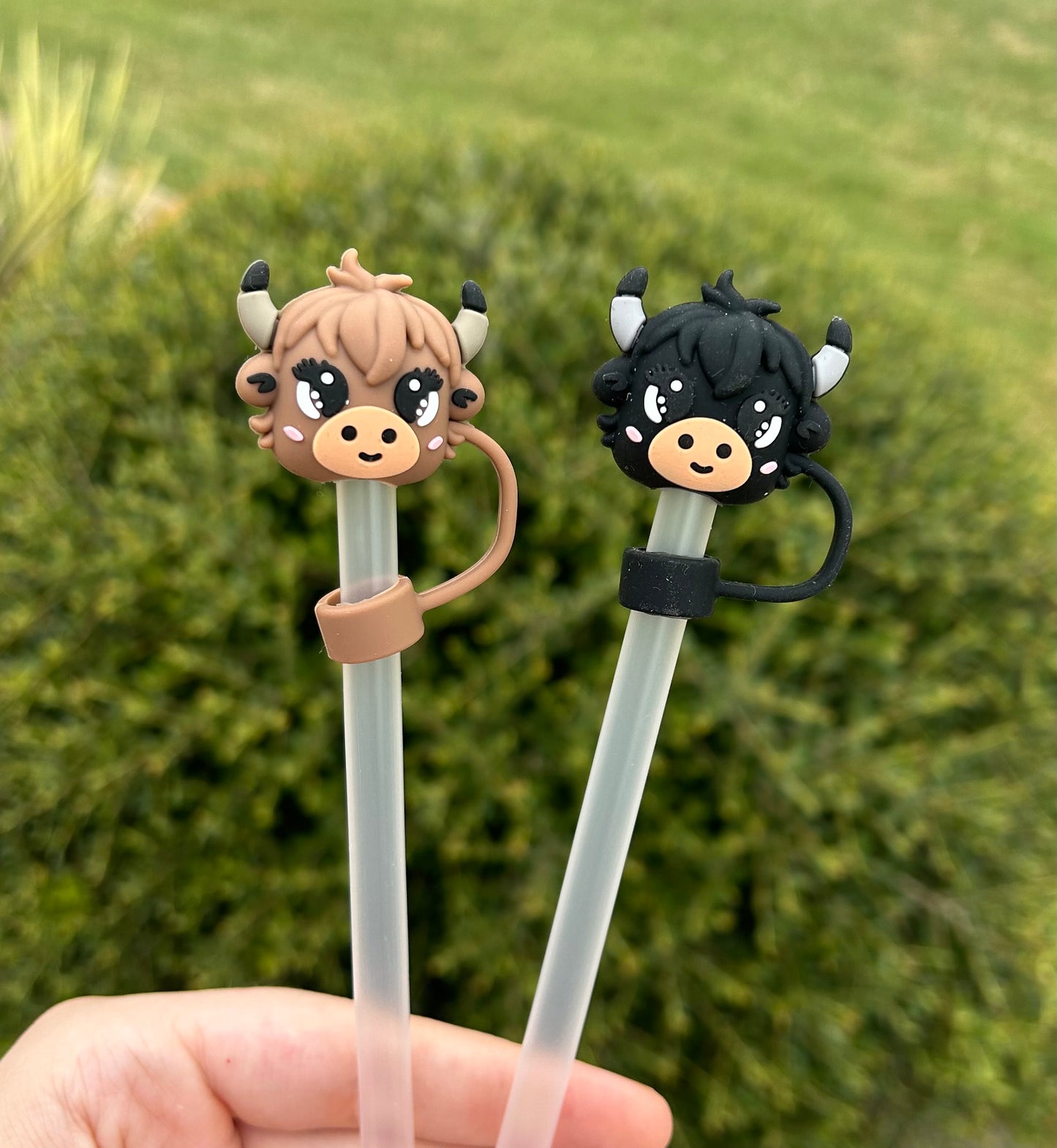 Cow Straw Toppers