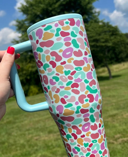 Rainbow Leopard Tumbler