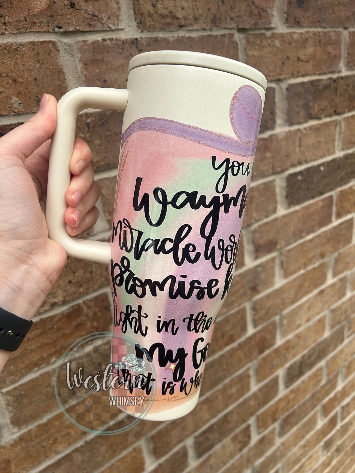 Way Maker Miracle Worker Tumbler * 2 lids