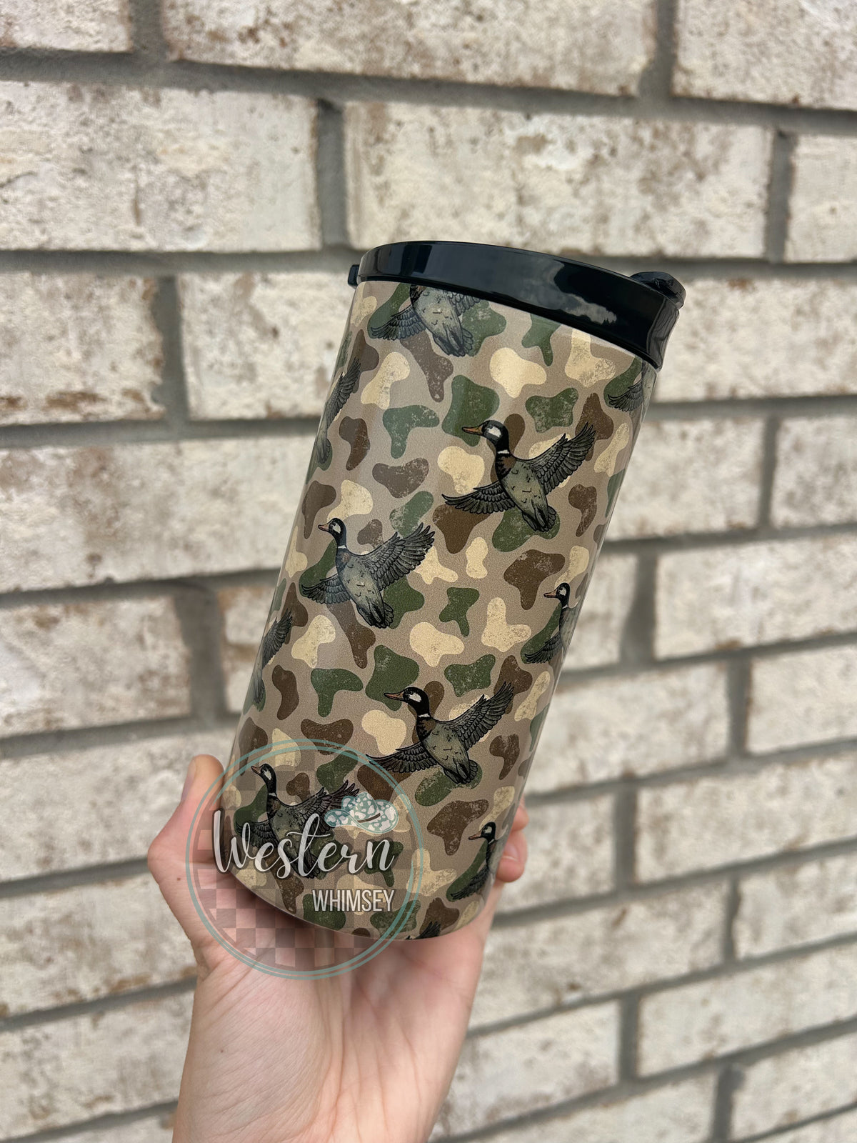 Camo Ducks Stainless Steel Insulated Drink Koozie