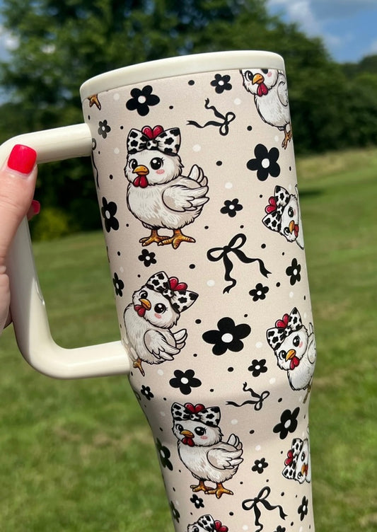Cow Bow Chicken Tumbler