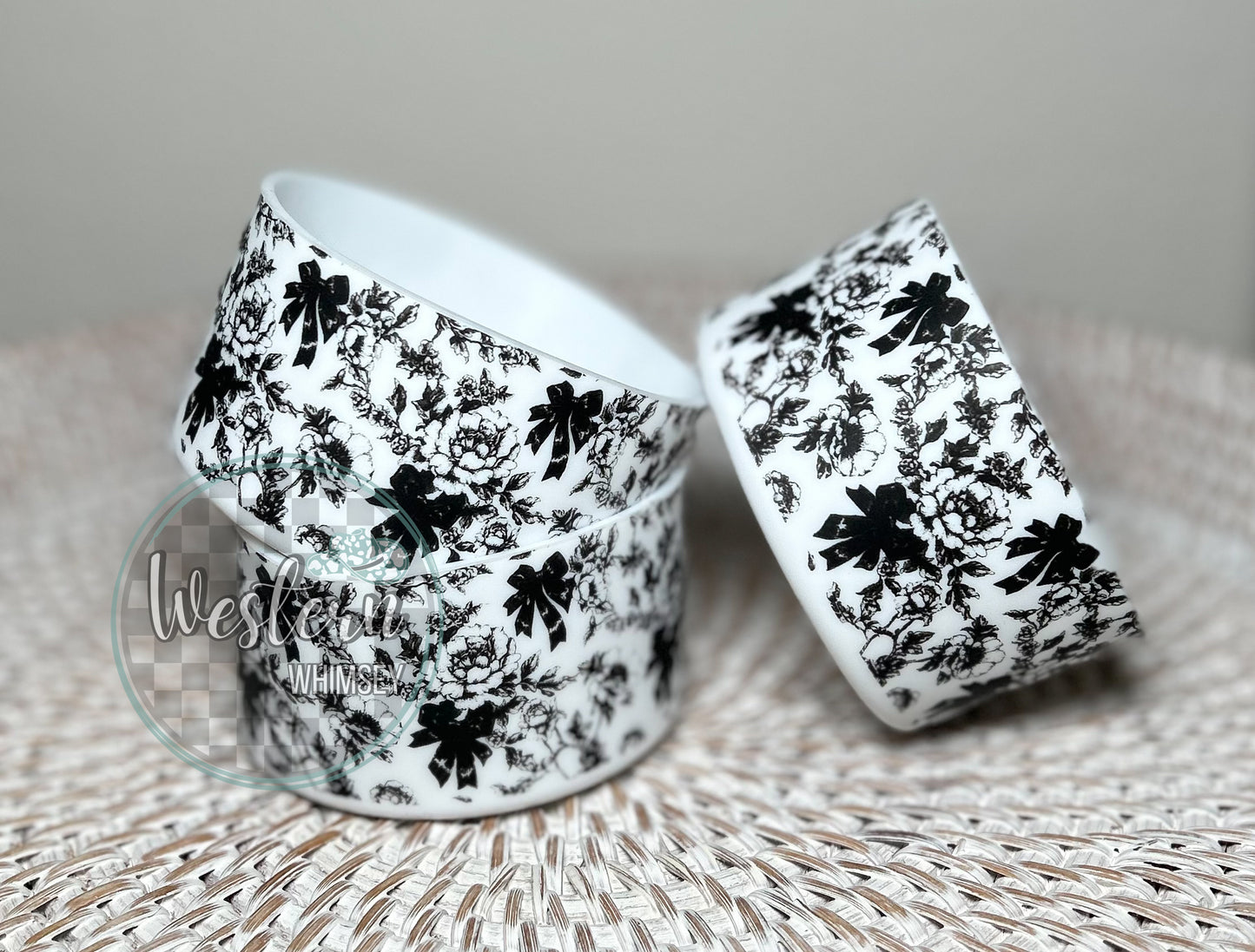 Black Ribbon Bow Tumbler Boot