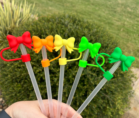 ROYG Small Bow Straw Toppers