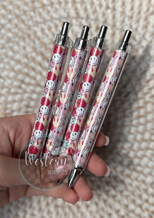 Happy Faces Printed Pen