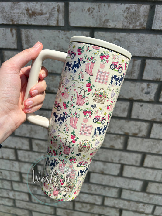 Spring Farm Scene Tumbler