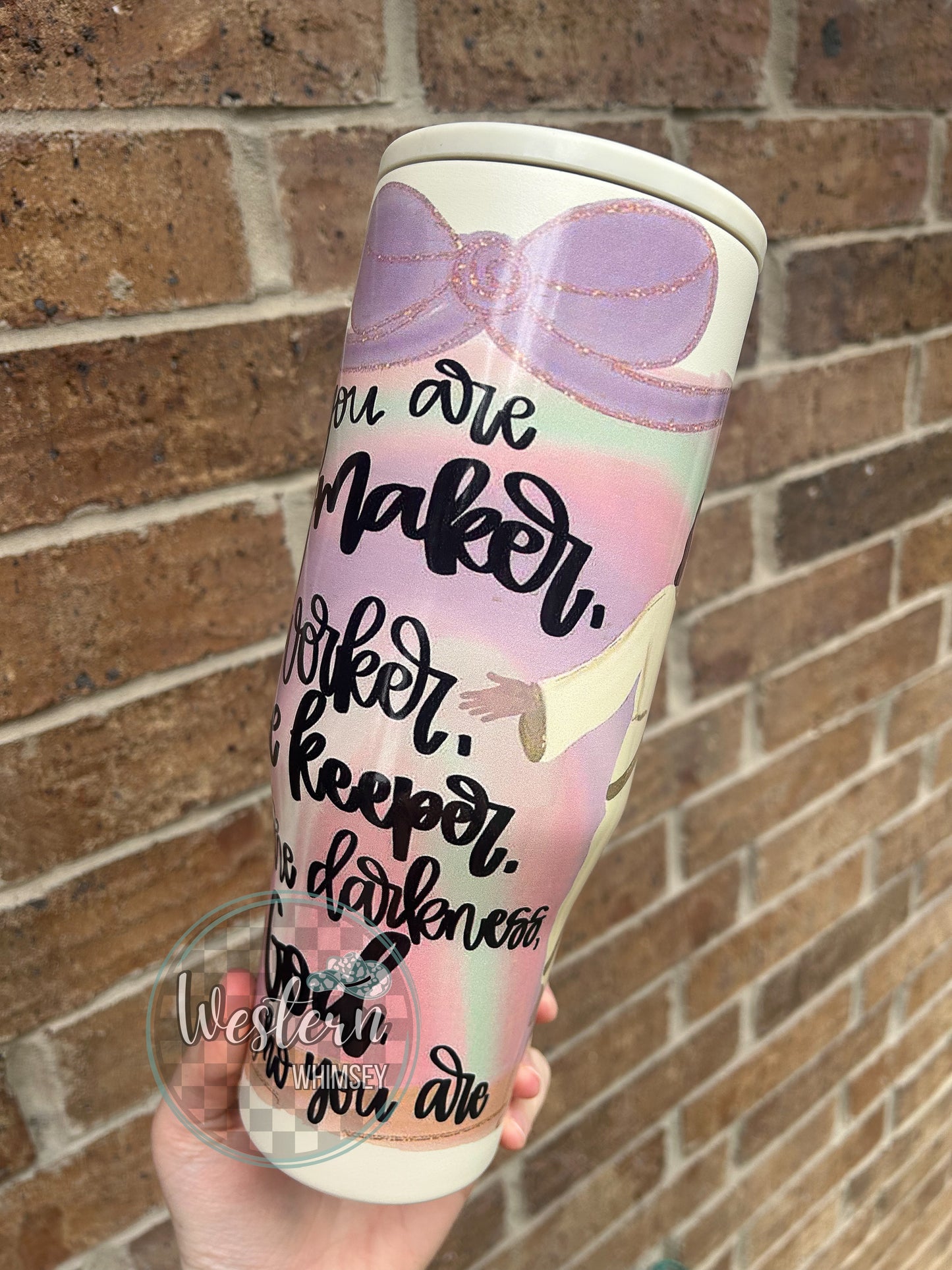 Way Maker Miracle Worker Tumbler * 2 lids