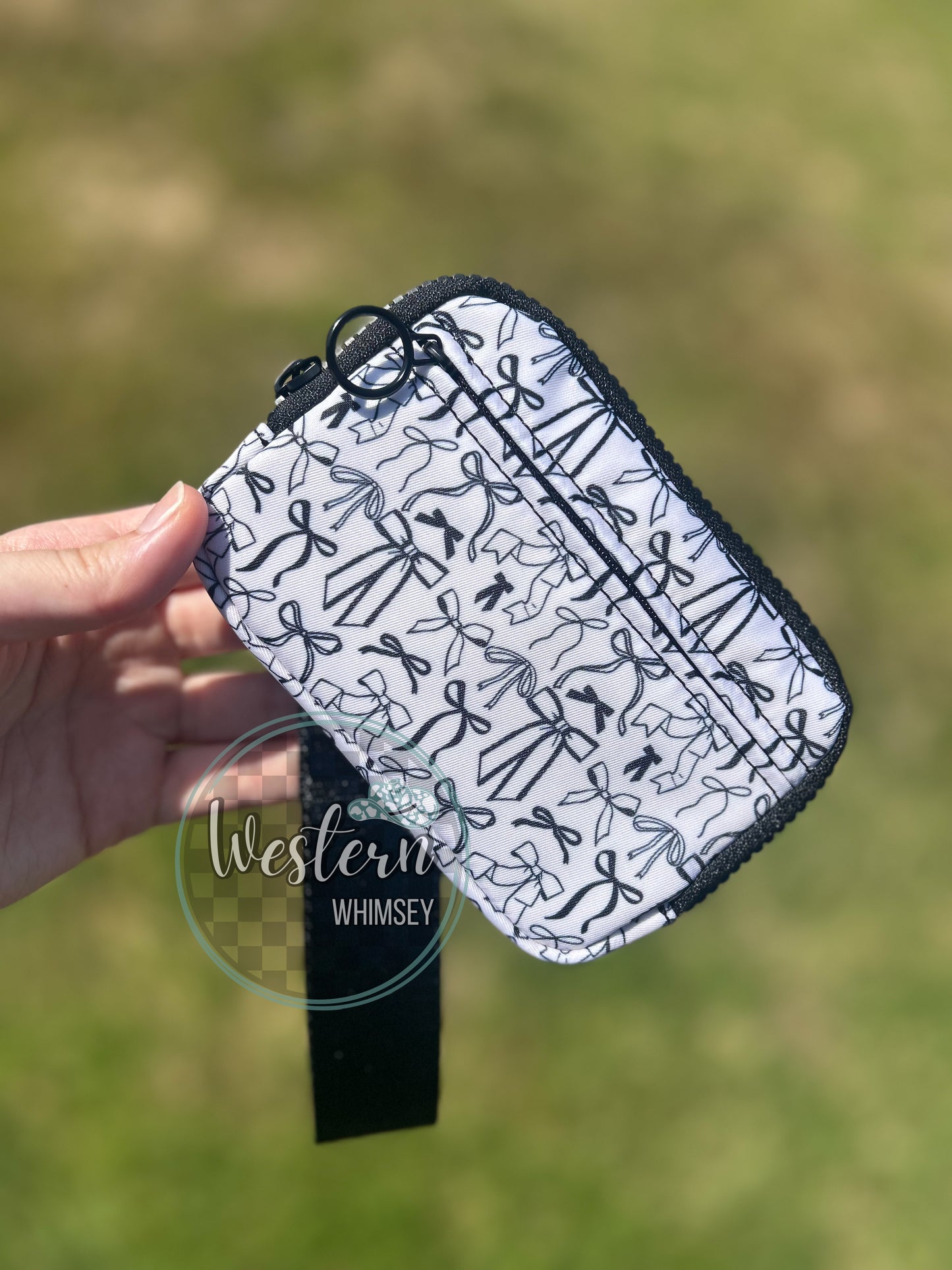 Black Bow Wristlet Wallet