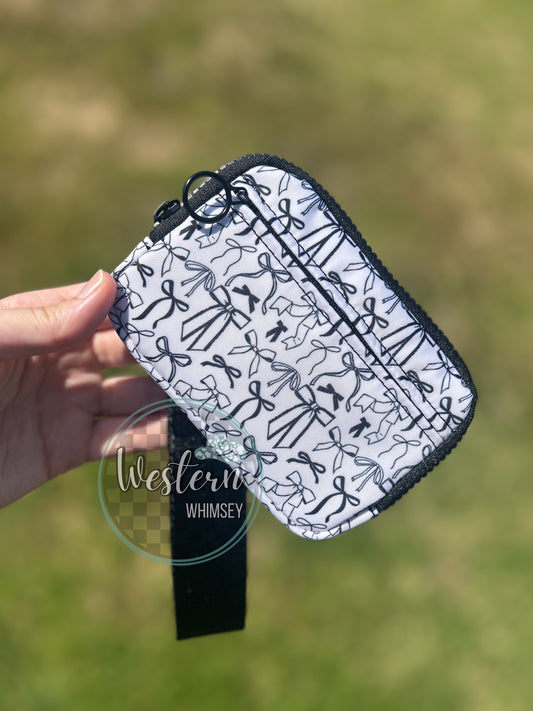 Black Bow Wristlet Wallet
