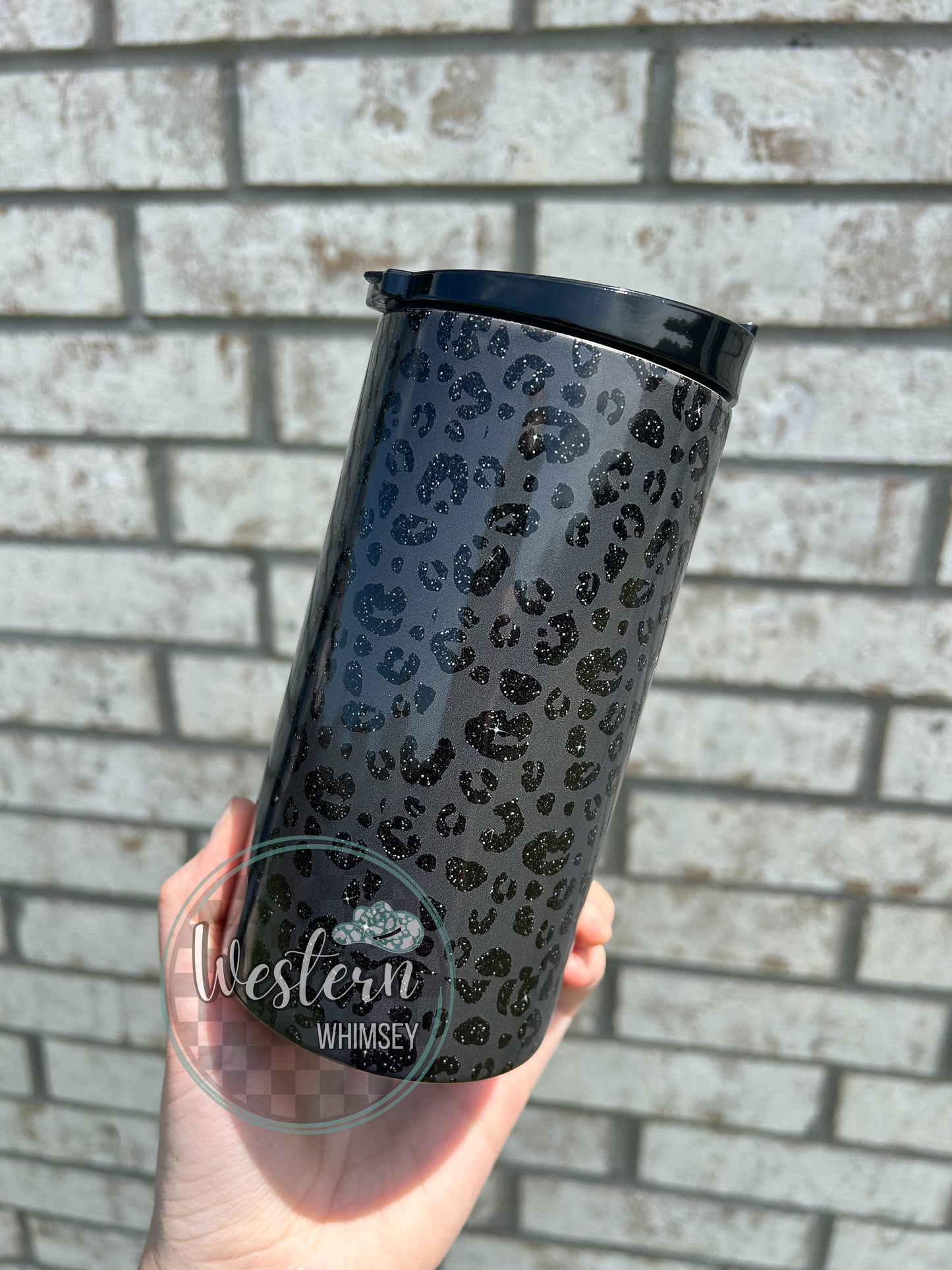 Black Leopard Koozie Cup