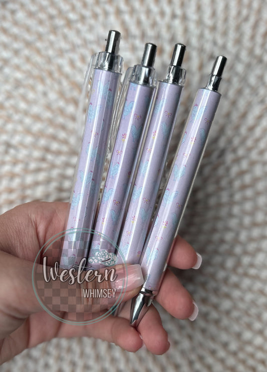 Pink Coquette Chicken Printed Pen