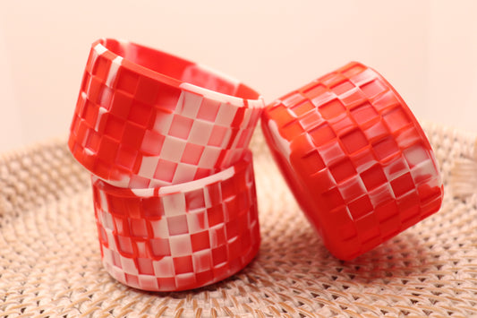 Red Ombre Checker Tumbler Boot